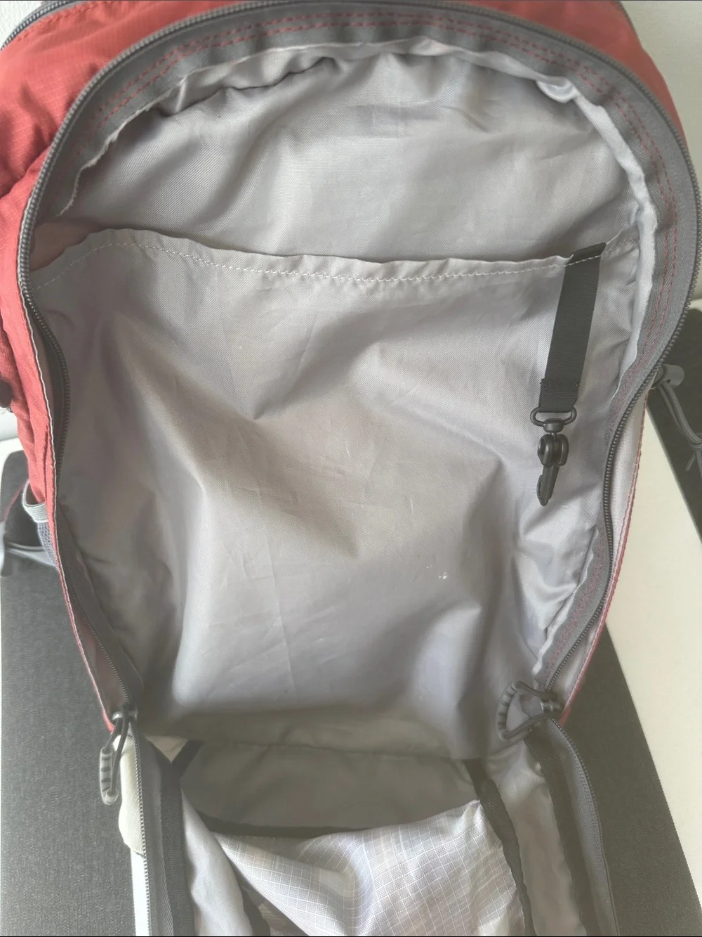 Lands' End Kids Large Red Blue Gray Plaid Backpack 18